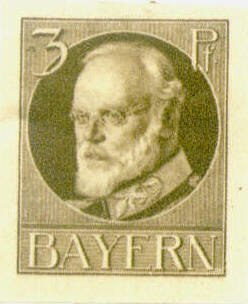Stamp, King Ludwig III, German States,  