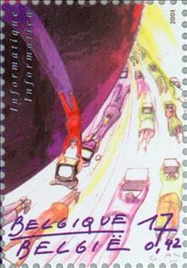 Stamp, Millennium, Belgium,  , Special Occasions, Millennium, Computers