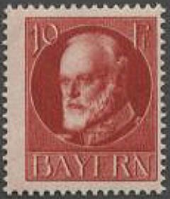 Stamp, King Ludwig III, German States,  