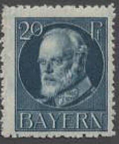 Stamp, King Ludwig III, German States,  