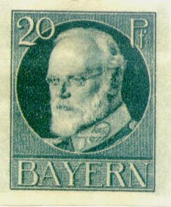 Stamp, King Ludwig III, German States,  