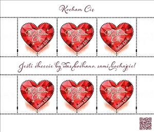 Mini Sheet, Heart, Poland,  , Hearts