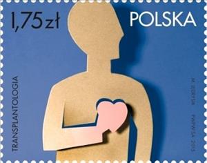 Stamp, Transplantation, Poland,  , Medical Science