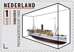 Stamp, Passenger ship 1900, Netherlands,  