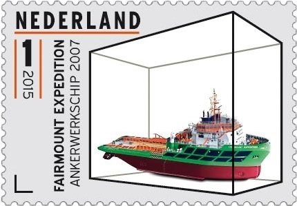 Stamp, Anchor workschip 2007, Netherlands,  