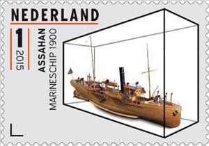Stamp, Navy Ship 1900, Netherlands,  