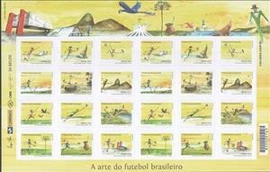 Mini Sheet, World Cup - Brasil Soccer Art, Brazil,  , Football (Soccer)