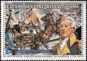 Stamp, Bicentennial of the American Revolution 1776-1976, Guinea-Bissau,  