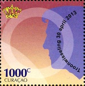 Stamp, King Willem-Alexander (1967-), Curaçao,  , Heads of State, Royalty, Kings, Queens