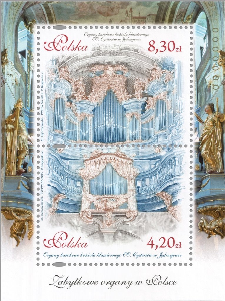 Baroque organ in the church of the Cistercian Fathers in Jęd