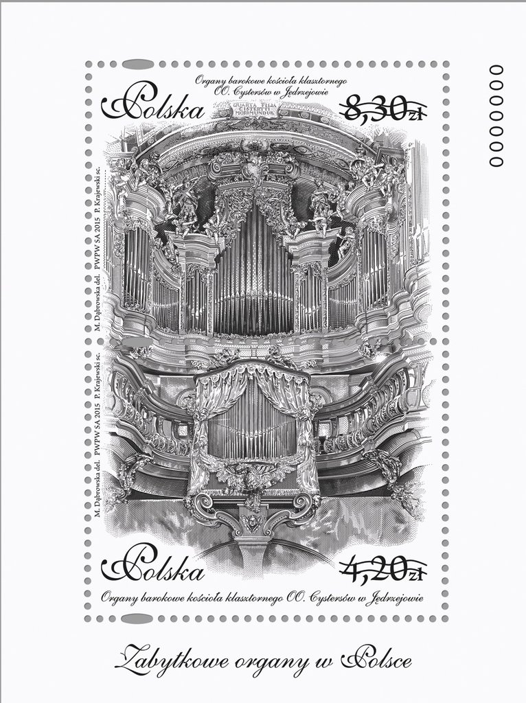 Baroque organ in the church of the Cistercian Fathers in Jęd