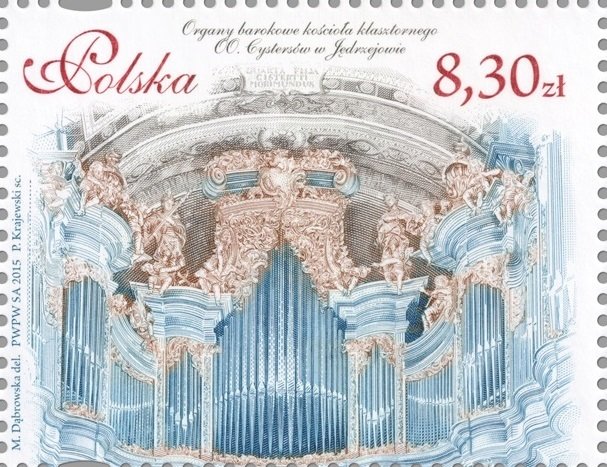 Baroque organ in the church of the Cistercian Fathers in Jęd