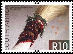 Stamp, Ceremonial whisk, South Africa,  
