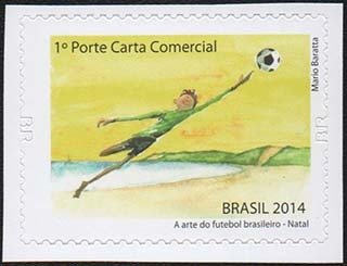 Stamp, Natal, Brazil,  , Football (Soccer)