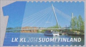 Stamp, Bridges and water, Finland,  , Bridges