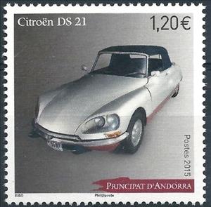 Stamp, Citroen DS21, Andorra, French Administration,  , Cars