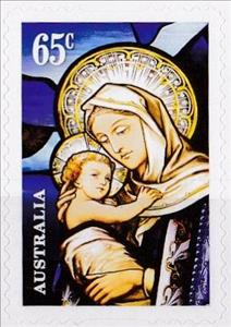 Stamp, Mary & Jesus, Australia,  
