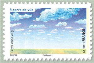 Stamp, AS FAR AS THE EYE CAN SEE, France,  