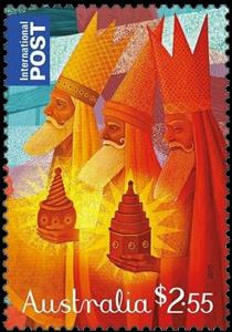 Stamp, Three Wise men, Australia,  , Christmas, Religion, Christian