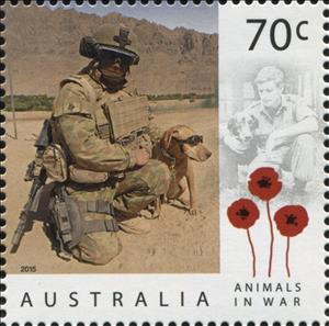 Stamp, Dogs, Australia,  , Military Forces, Dogs