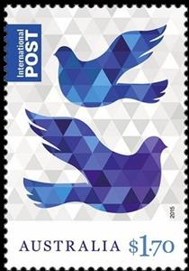 Stamp, Blue Doves of Peace, Australia,  , Christmas, Peace Doves