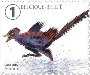 Stamp, Aurornis, Belgium,  , Dinosaurs