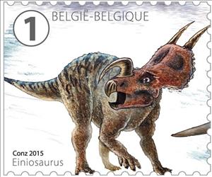 Stamp, Einiosaurus, Belgium,  , Dinosaurs