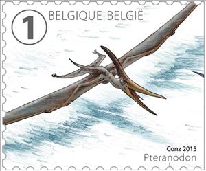 Stamp, Pteranodon, Belgium,  , Dinosaurs