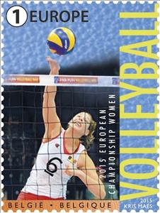 Stamp, Charlotte Leys (Belgium national women's team), Belgium,  , Sport, Volleyball