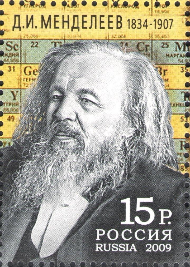 Photo on the background of Mendeleev periodic table