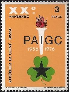 Stamp, Twentieth Anniversary of P.A.I.G.C., Guinea-Bissau,  