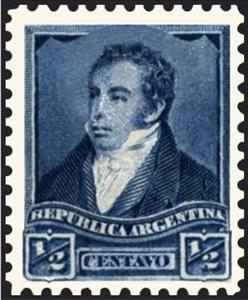 Stamp, Bernardino Rivadavia, Argentina,  , Heads of State, Famous People, Politicians