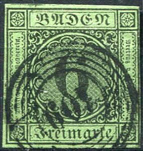 Stamp, Value in Circle, German States,  
