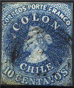 Stamp, Christopher Columbus (1451-1506), Chile,  