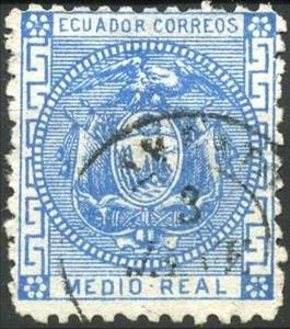 Stamp, Coat of Arms, Ecuador,  
