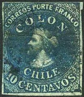 Stamp, Christopher Columbus (1451-1506), Chile,  