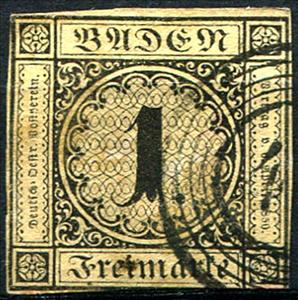Stamp, Value in Circle, German States,  