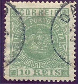 Stamp, Crown, India, Portuguese,  