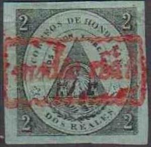 Stamp, Surcharge, Honduras,  , Coats of Arms