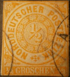 Stamp, Numeral in circle, German States,  