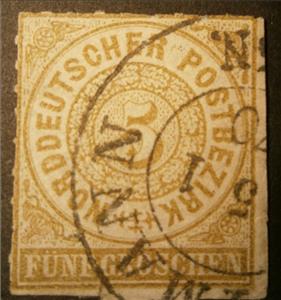 Stamp, Numeral in circle, German States,  