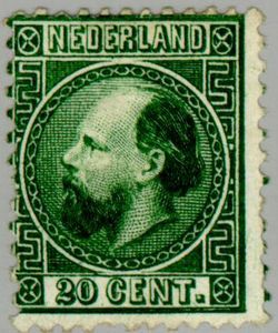 Stamp, King William III (1817-1890), Netherlands,  , Heads of State, Kings