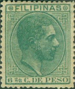 Stamp, Alfonso XII (1857-1885), king of Spain, Philippines,  , Kings