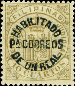 Stamp, Revenue stamp - black surcharge, Philippines,  , Coats of Arms