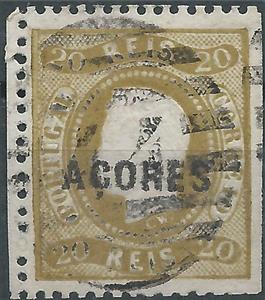 Stamp, King Luis I - Type of 1867, Azores,  
