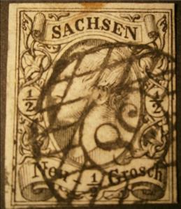 Stamp, King Johan I, German States,  