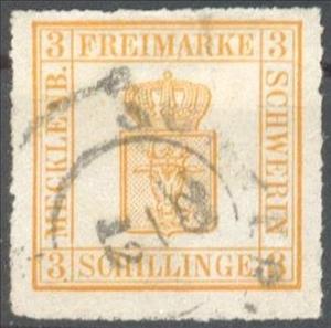 Stamp, Crowned arms, German States,  