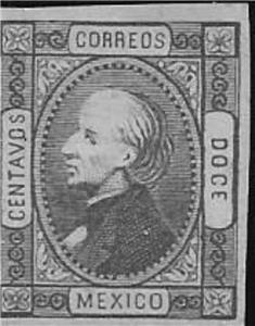 Stamp, Hidalgo,no overprint, Mexico,  
