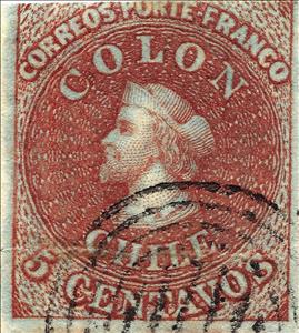 Stamp, Christopher Columbus (1451-1506), Chile,  