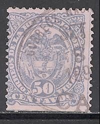 Stamp, Coat of arms 50 centavos, Colombia,  
